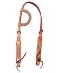 BAR H EQUINE Western Horse Genuine Leather Headstall Tan