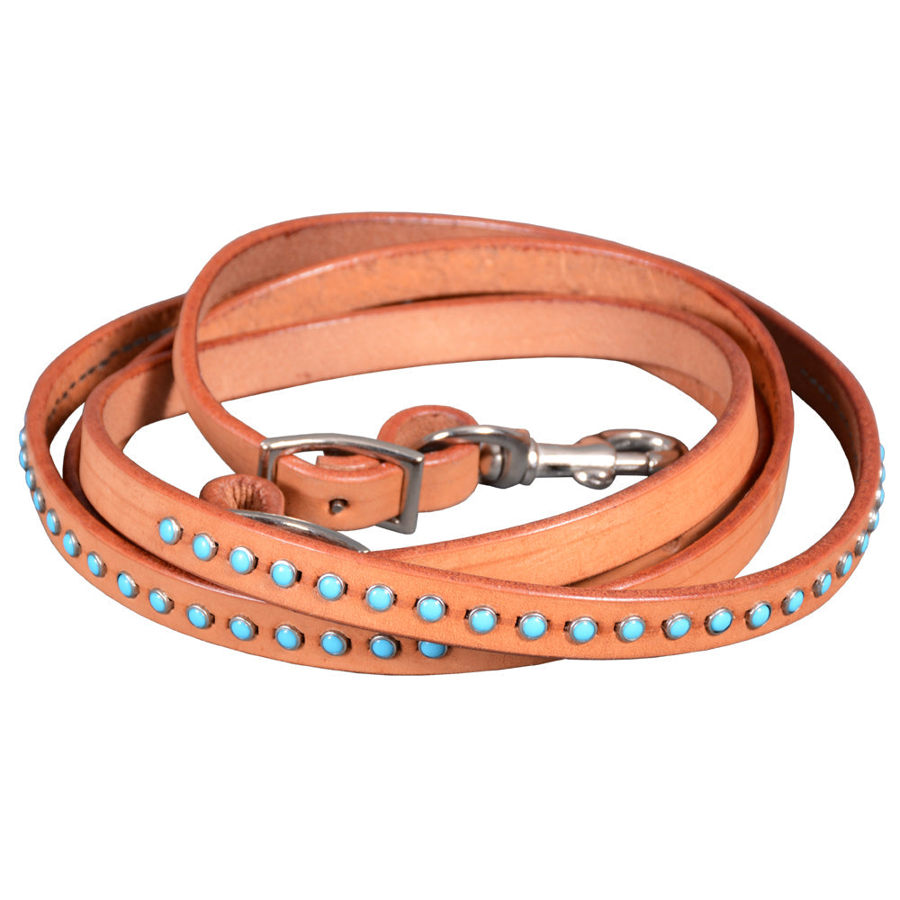 BAR H EQUINE Western Leather Horse Rein With Adjustable Buckle