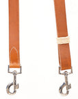 Bar H Equine Horse Genuine Leather Tie Downs Snap Ends Tan