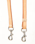 Bar H Equine Horse Genuine Leather Tie Downs Snap Ends Tan