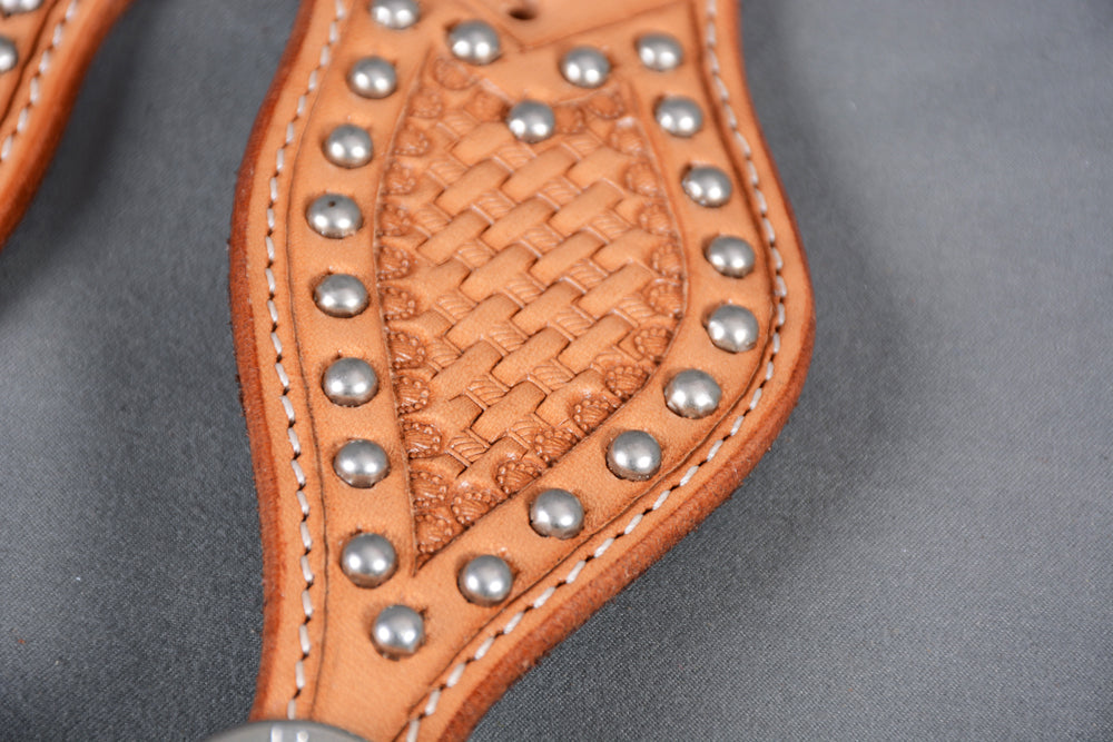 Bar H Equine Leather Spurs Straps for Adults - Western Womens Spur Straps for Horse Riding, Barrel Racing, Show, and Rodeo
