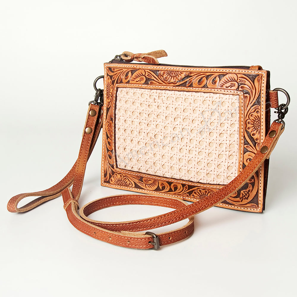 American Darling Clutch Hand Tooled Genuine Leather Western Women Bag Handbag Purse Tan | Purses for Cute