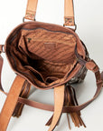 American Darling Tote Bag for Women, Hair-On Cowhide Western Bag, Premium Full Grain Leather with Fringes & YKK Zipper