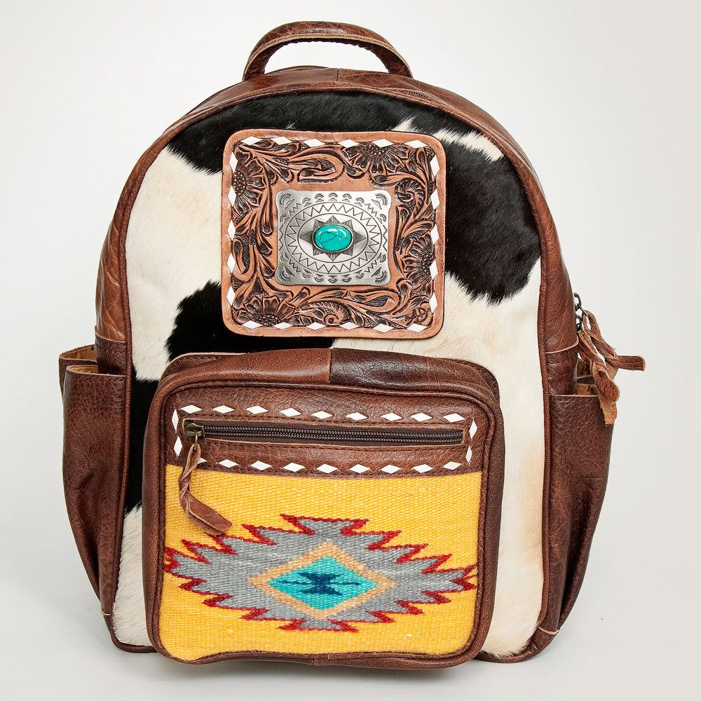 ADBG782 American Darling Hand Tooled Saddle Blanket Hair On Genuine Leather Women Bag Western Handbag Purse