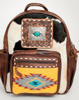 ADBG782 American Darling Hand Tooled Saddle Blanket Hair On Genuine Leather Women Bag Western Handbag Purse