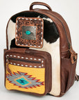 ADBG782 American Darling Hand Tooled Saddle Blanket Hair On Genuine Leather Women Bag Western Handbag Purse