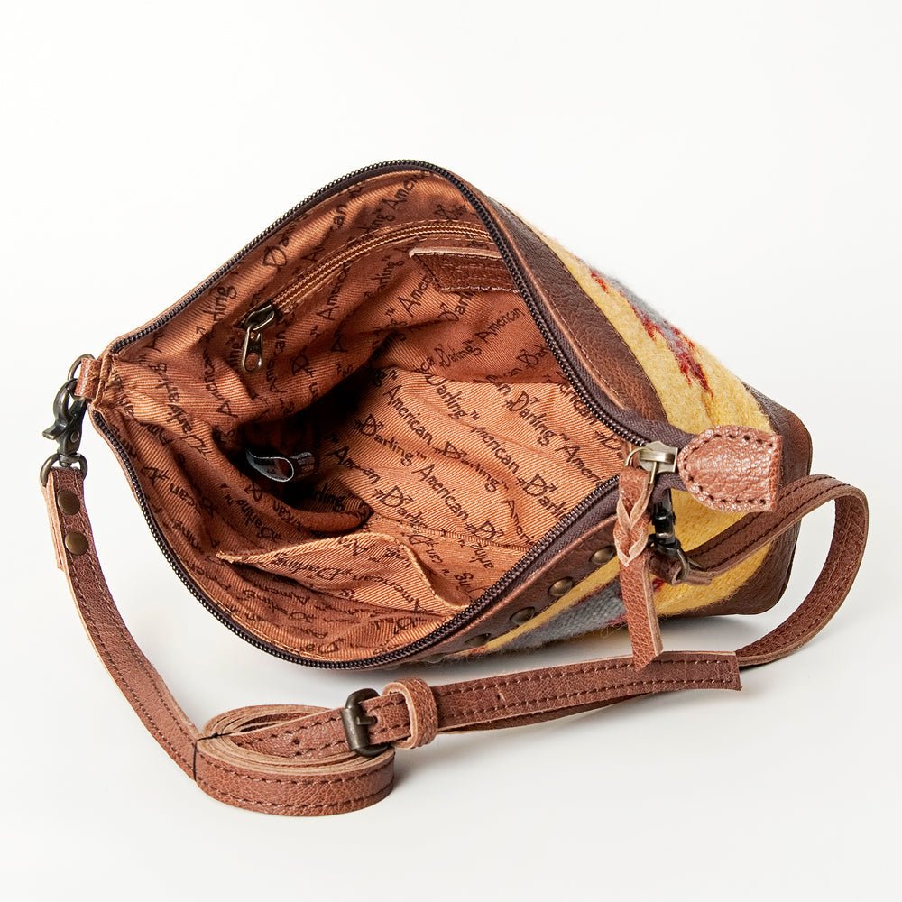 American Darling Saddle Blanket Genuine Leather Women Bag Western Handbag Purse