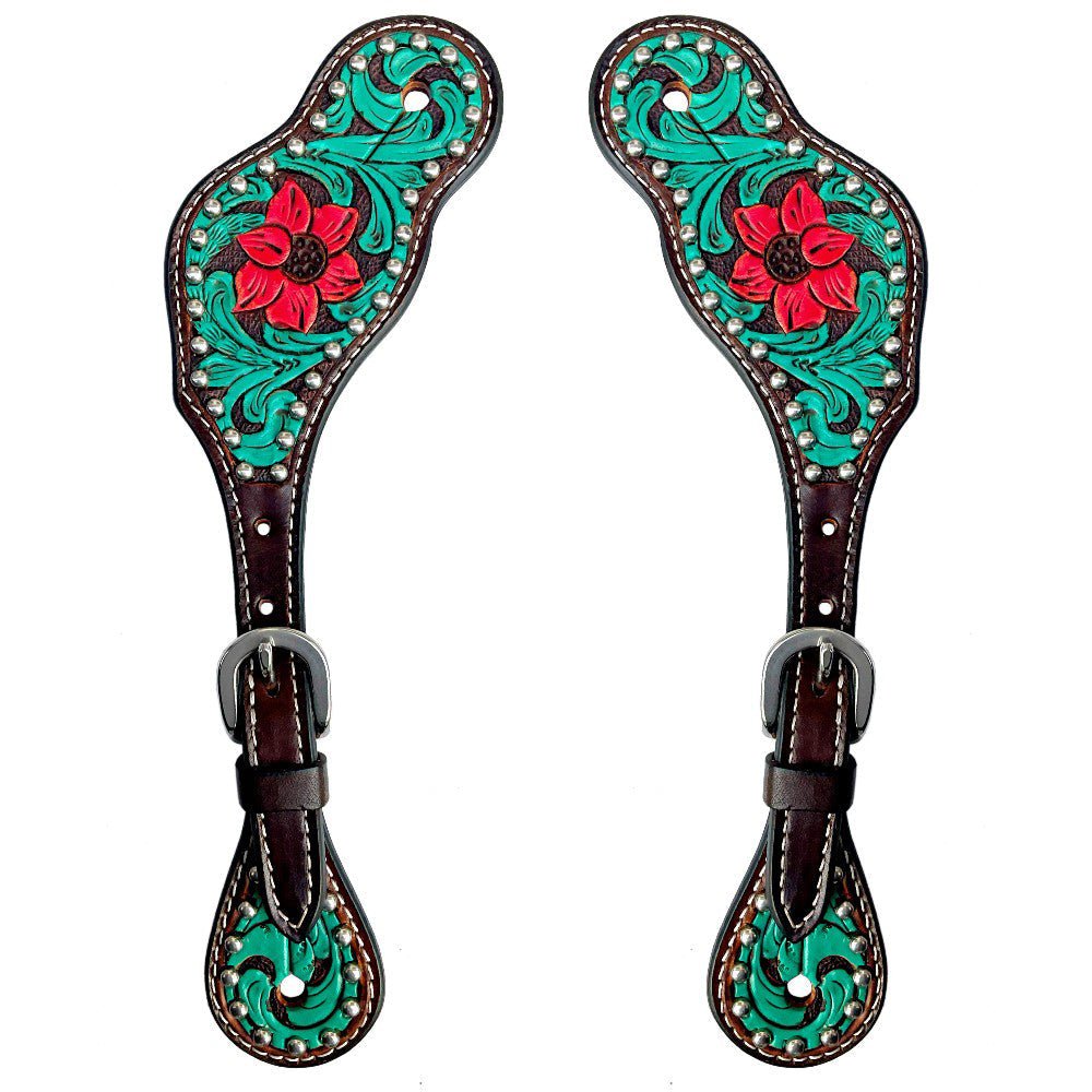 Durable Handcrafted PremiumLeather Spur Straps For Women Western Riding Show Rodeo