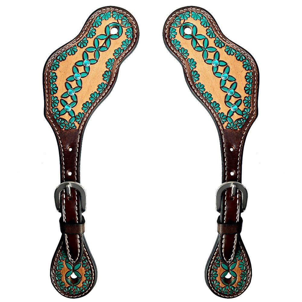 Durable Handcrafted PremiumLeather Spur Straps For Women Western Riding Show Rodeo
