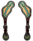 Durable Handcrafted PremiumLeather Spur Straps For Women Western Riding Show Rodeo