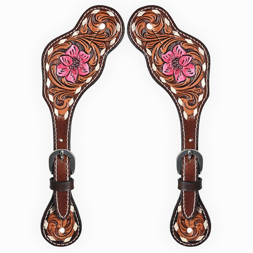 Durable Handcrafted PremiumLeather Spur Straps For Women Western Riding Show Rodeo