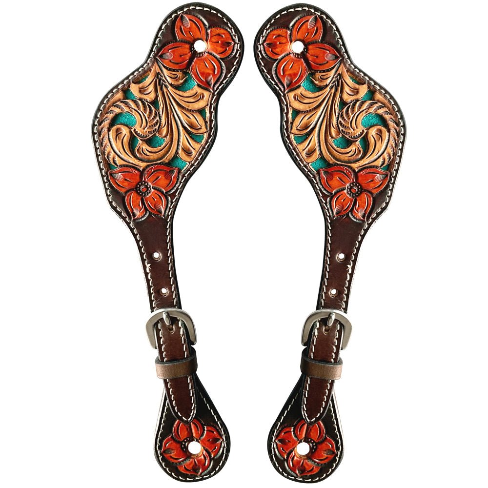 Durable Handcrafted PremiumLeather Spur Straps For Women Western Riding Show Rodeo