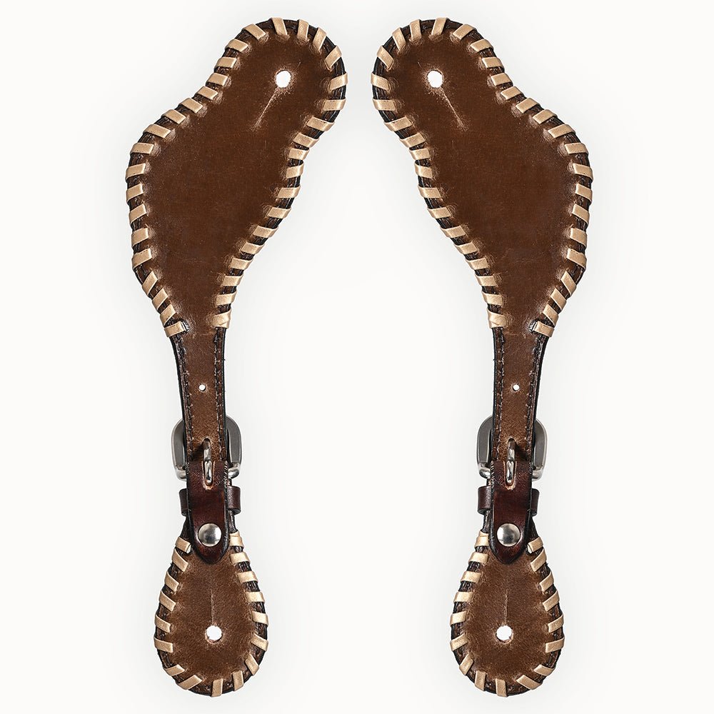 Durable Handcrafted PremiumLeather Spur Straps For Women Western Riding Show Rodeo