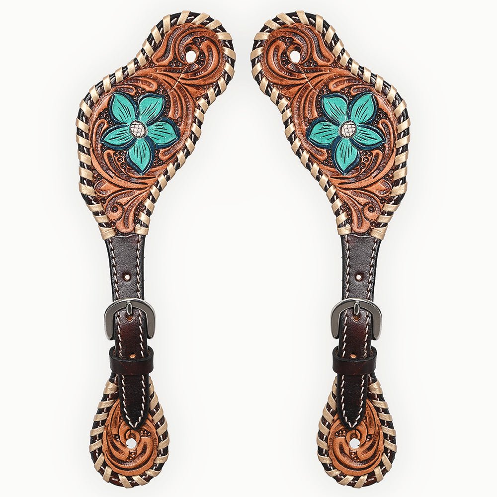 Durable Handcrafted PremiumLeather Spur Straps For Women Western Riding Show Rodeo