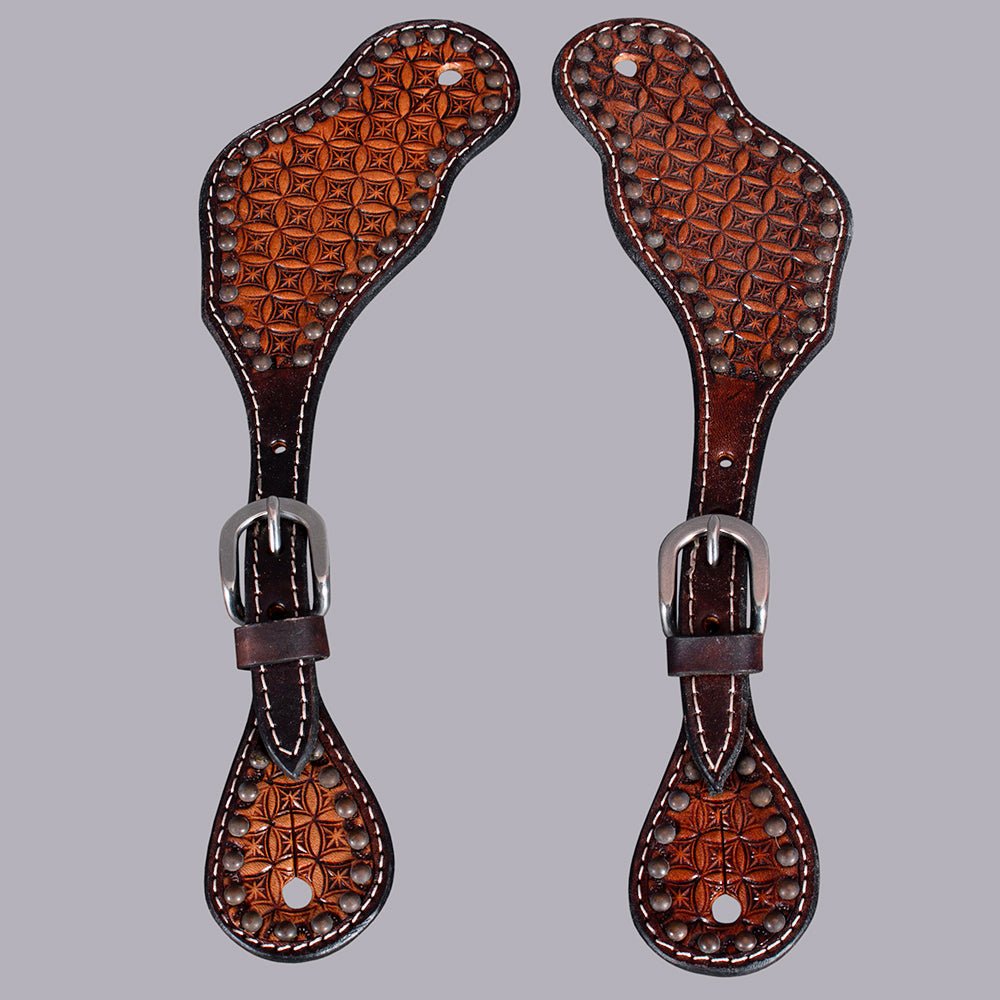 Durable Handcrafted PremiumLeather Spur Straps For Women Western Riding Show Rodeo