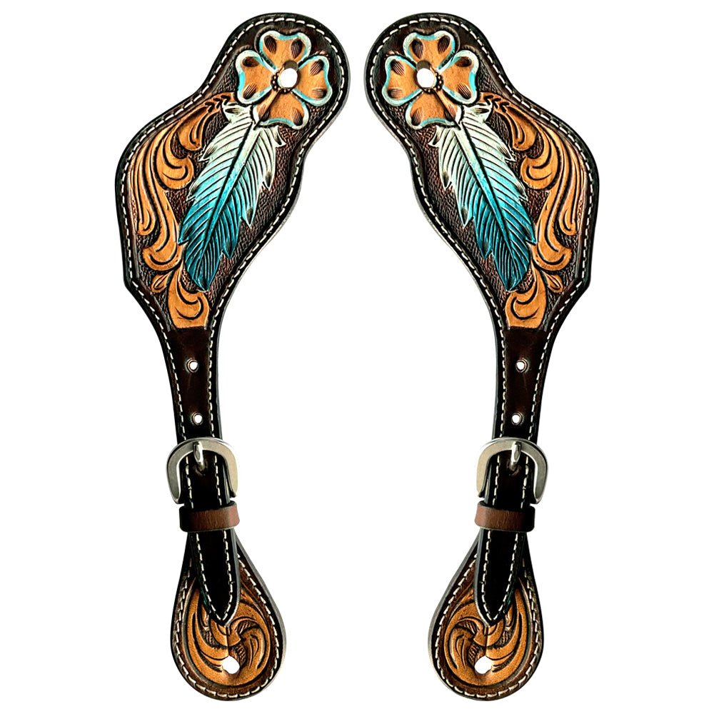Durable Handcrafted PremiumLeather Spur Straps For Women Western Riding Show Rodeo