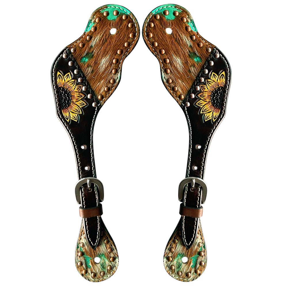 Durable Handcrafted PremiumLeather Spur Straps For Women Western Riding Show Rodeo