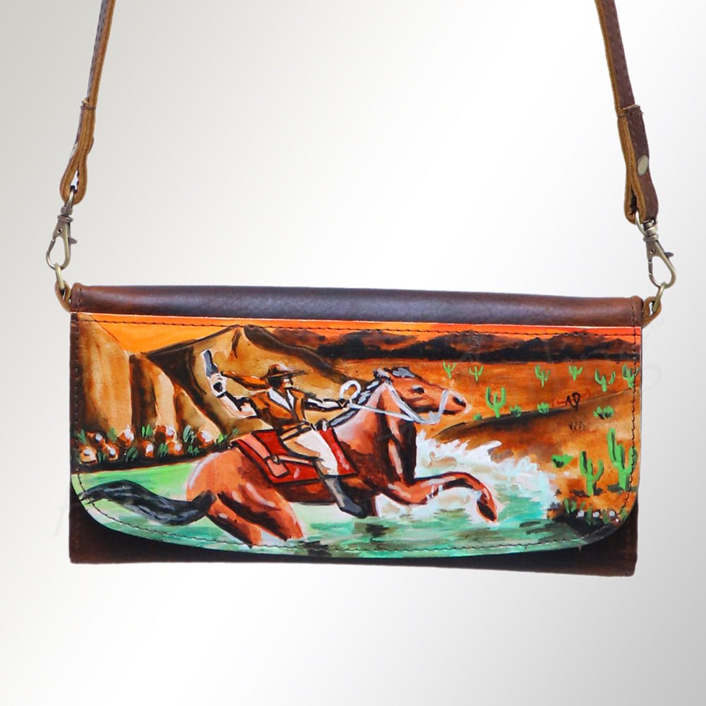 American Darling Wallet Genuine Leather Women Bag Western Handbag Purse