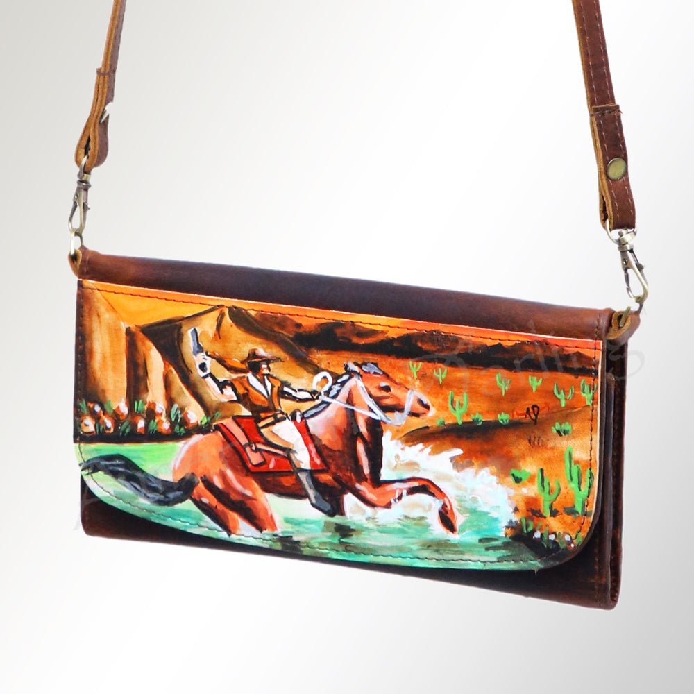 American Darling Wallet Genuine Leather Women Bag Western Handbag Purse