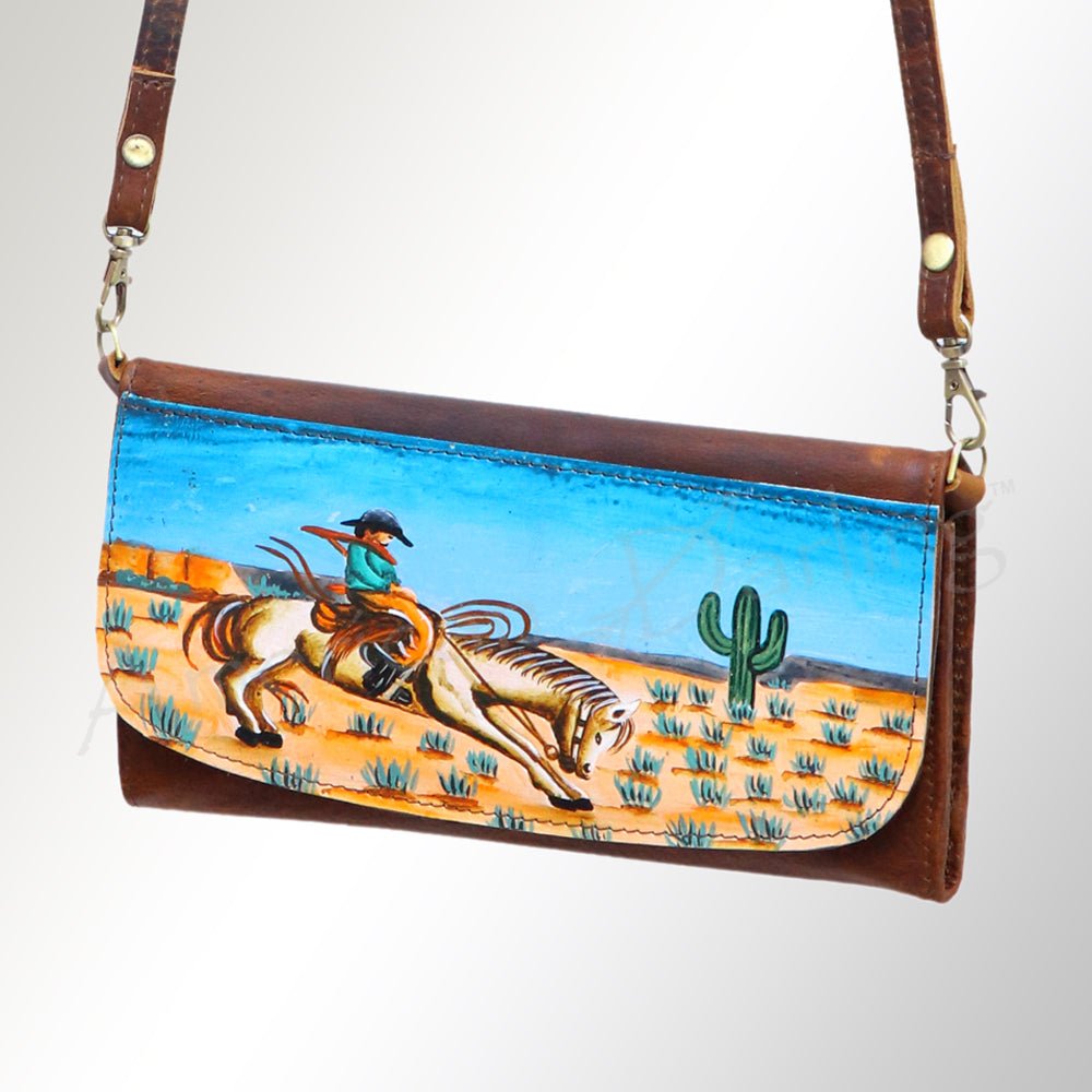 American Darling Wallet Genuine Leather Women Bag Western Handbag Purse