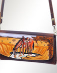 American Darling Wallet Hair on Full Grain Genuine Leather Western Women Bag | Handbag Purse Travel Clutch