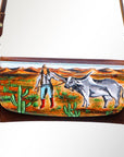 American Darling Wallet Hair on Full Grain Genuine Leather Western Women Bag | Handbag Purse Travel Clutch