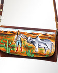 American Darling Wallet Hair on Full Grain Genuine Leather Western Women Bag | Handbag Purse Travel Clutch