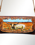 American Darling Wallet Hair on Full Grain Genuine Leather Western Women Bag | Handbag Purse Travel Clutch