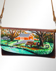 American Darling Wallet Hair on Full Grain Genuine Leather Western Women Bag | Handbag Purse Travel Clutch