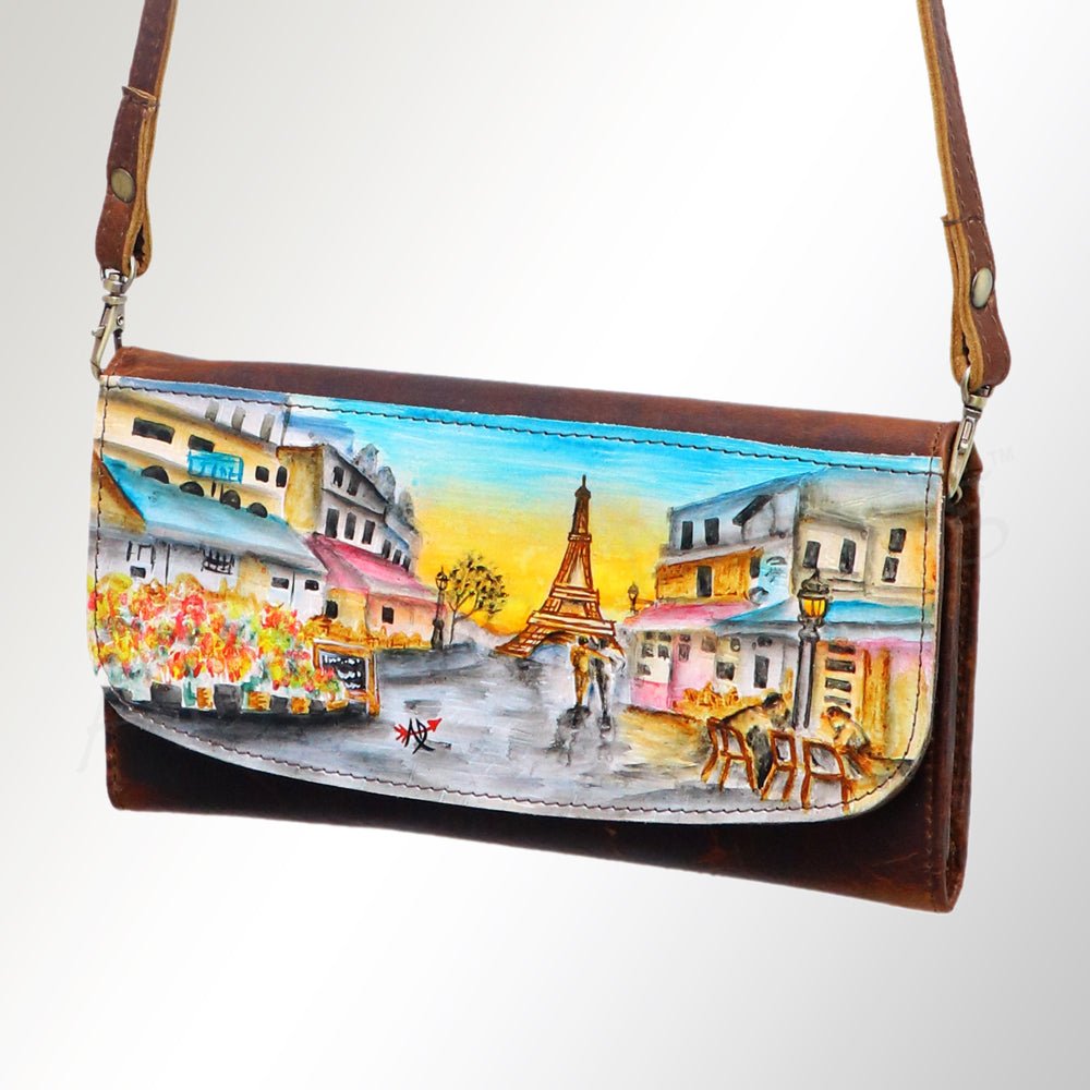 American Darling Wallet Hair on Full Grain Genuine Leather Western Women Bag | Handbag Purse Travel Clutch