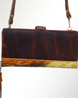 American Darling Wristlet Bag, Hand-Painted Genuine Leather, Western Vegetable Tanned Full Grain Leather Wallet Bag