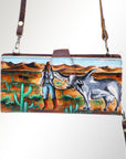 American Darling Wristlet Genuine Leather Women Bag Western Handbag Purse