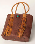 American Darling ADBGZ497A Tote Genuine Leather Women Bag Western Handbag Purse