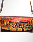 American Darling Wallet Hair on Full Grain Genuine Leather Western Women Bag | Handbag Purse Travel Clutch