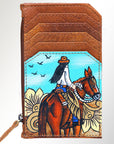 American Darling ADCCM101DR8 Card-Holder Genuine Leather Women Bag Western Handbag Purse
