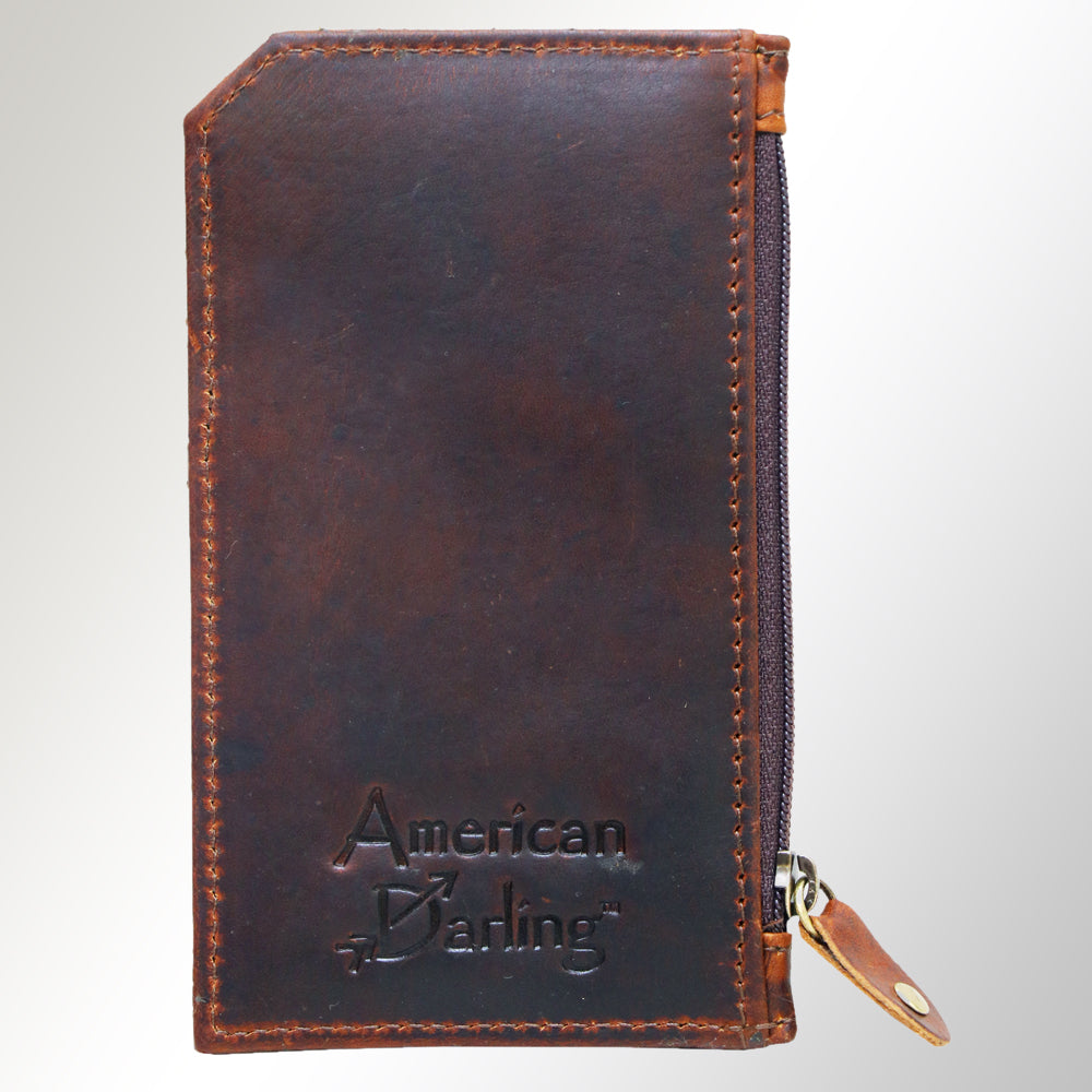American Darling ADCCM101DR21 Card-Holder Genuine Leather Women Bag Western Handbag Purse