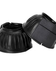 Hilason Western Horse PVC Ribbed Double Hook & Loop Leg Bell Boots