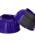 Hilason Western Horse PVC Ribbed Double Hook & Loop Leg Bell Boots