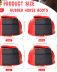 Hilason Western Horse PVC Ribbed Double Hook & Loop Leg Bell Boots