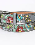 American Darling ADBLF127-L Beautifully Hand Tooled Genuine American Leather Belt Men and  Women