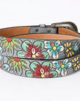 American Darling ADBLF127-L Beautifully Hand Tooled Genuine American Leather Belt Men and  Women