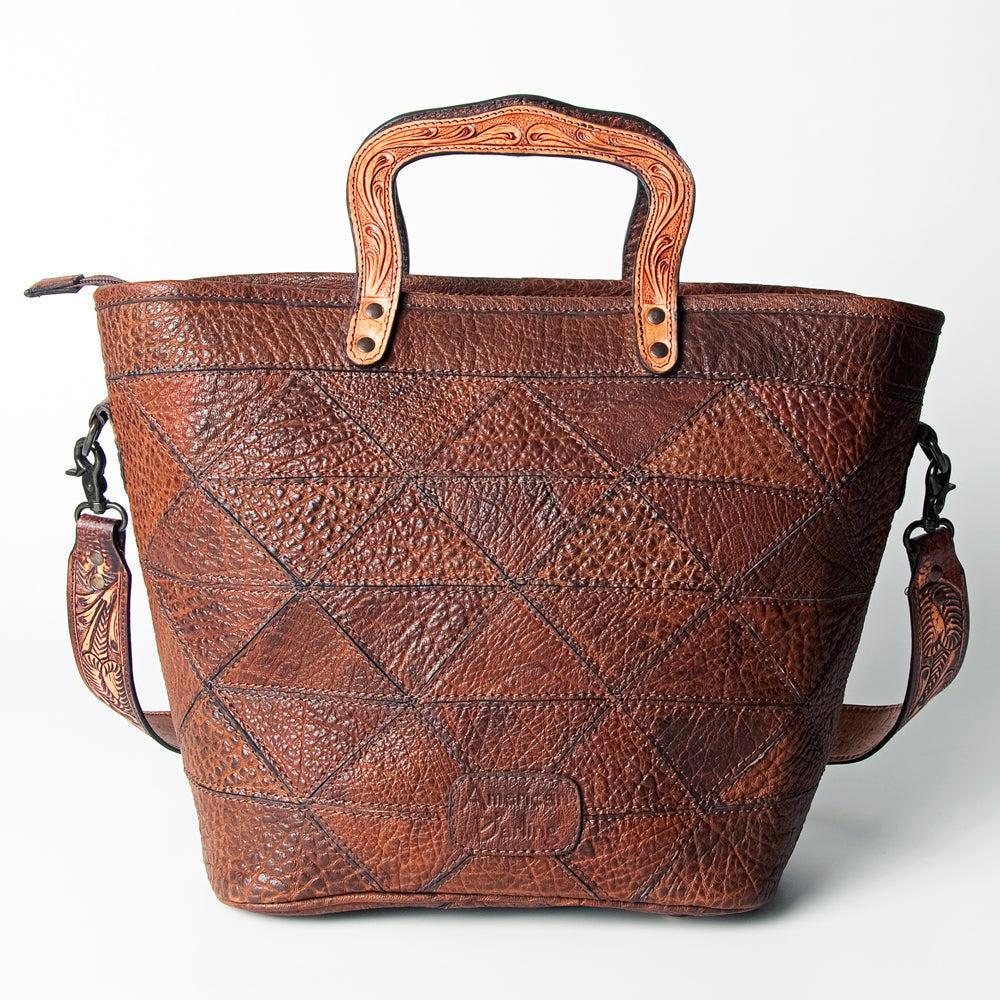 American Darling ADBGZ517 Tote Hand Tooled Genuine Leather Women Bag Western Handbag Purse