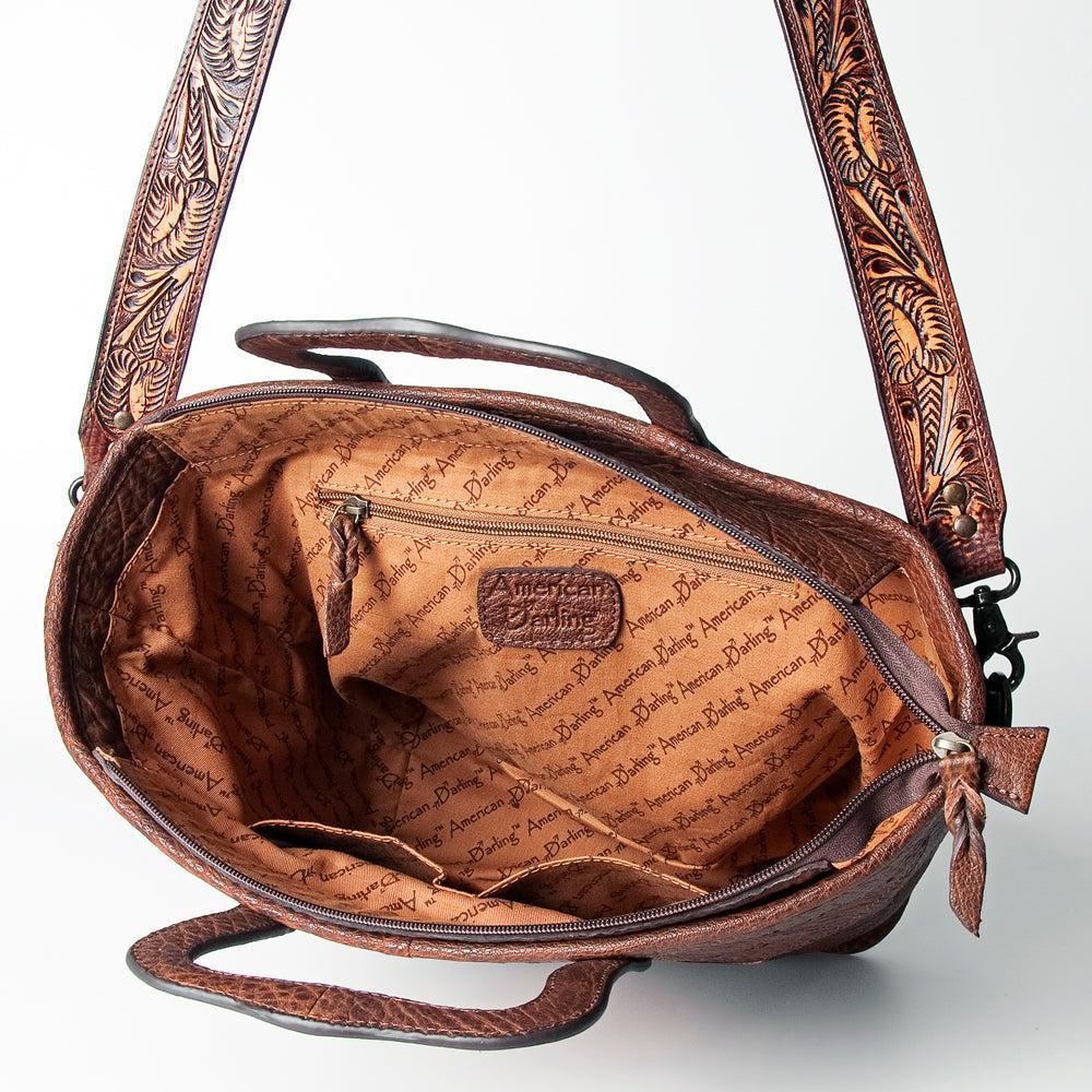 American Darling ADBGZ517 Tote Hand Tooled Genuine Leather Women Bag Western Handbag Purse