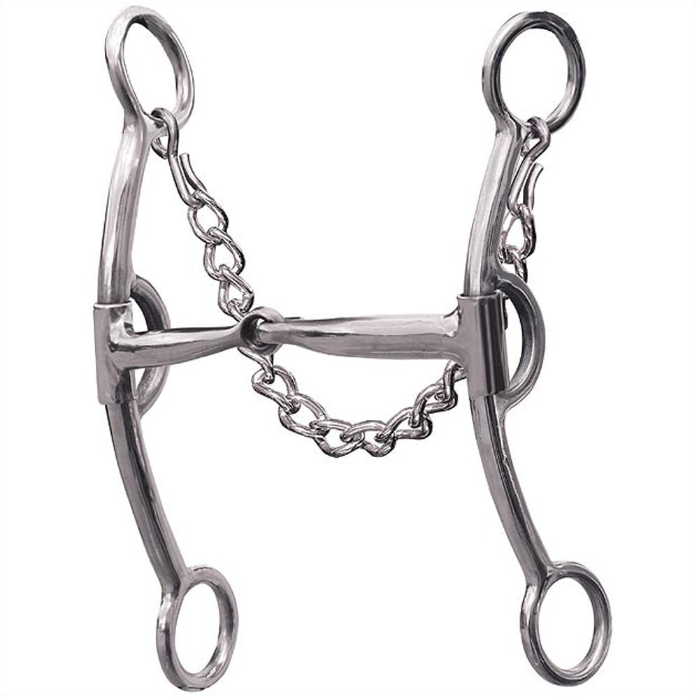 6.3 in Professionals Choice Snaffle Mouth Derby H. Bit W. Tk. –