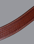 Hilason Western Horse Roping Basket Weave Genuine Leather Breast Collar Brown