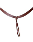 Hilason Western Horse Roping Basket Weave Genuine Leather Breast Collar Brown