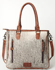 American Darling ADBG201BKW Tote Hair On Genuine Leather Women Bag Western Handbag Purse