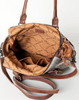 American Darling ADBG201BKW Tote Hair On Genuine Leather Women Bag Western Handbag Purse