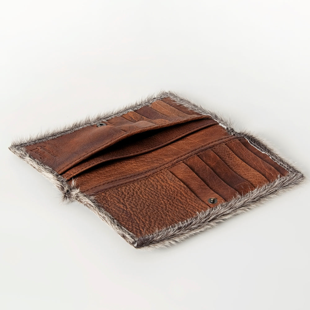 Hair On Genuine Leather Wallet For Women Western Style Purse