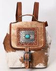 American Darling Hand Tooled Hair On Genuine Leather Women Bag Western Handbag Purse
